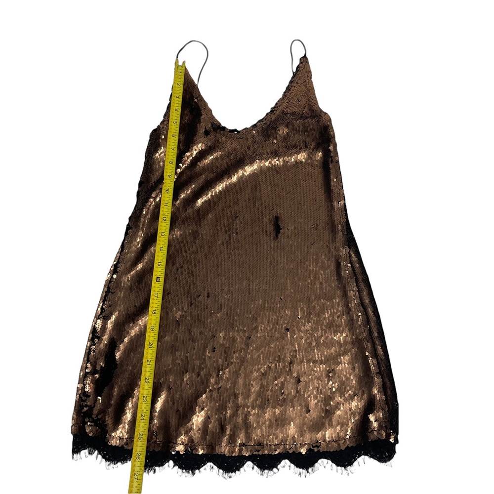 Last Chance….Free People Seeing Double Metallic Sequin Slip Dress xs - Picture 12 of 15